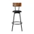 Artiss Set of 2 Industrial Bar Stools, 72cm Upholstered Seat, Steel Frame, Anti-Scratch, Black, Easy Assembly