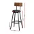 Artiss Set of 4 Industrial Bar Stools, 72cm Black Steel Frame, Upholstered Seat, Anti-Scratch, Easy Assembly