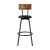 Artiss Set of 4 Industrial Bar Stools, 72cm Black Steel Frame, Upholstered Seat, Anti-Scratch, Easy Assembly
