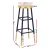 Artiss Metal Bar Stool in Gold & Navy - Stylish Two-Tone Design, 76cm Height, 120kg Capacity, Anti-Slip Protection