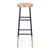 Artiss Metal Bar Stool in Gold & Navy - Stylish Two-Tone Design, 76cm Height, 120kg Capacity, Anti-Slip Protection