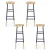 Artiss 4x Bar Stools Metal Gold Navy - Stylish Two-Tone Design, Sturdy 120kg Capacity, 76cm Seat Height, Easy Assembly