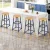 Artiss 4x Bar Stools Metal Gold Navy - Stylish Two-Tone Design, Sturdy 120kg Capacity, 76cm Seat Height, Easy Assembly