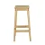 Artiss 2x Bar Stools 70cm Rubber Wood and Rattan Kitchen Chairs with Footrest, Anti-Slip, Easy Assembly, Natural