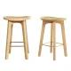 Artiss 2x Bamboo Rattan Bar Stools 67cm Counter Chairs Kitchen Barstools with Footrest, Sturdy & Easy Assembly