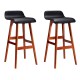 Artiss 2x Sliva Bar Stools Black 74cm – Bentwood Frame, PU Leather Upholstery, Padded Seat, Floor Protectors Artiss 2x Sliva Bar Stools Black 74cm – Bentwood Frame, PU Leather Upholstery, Padded Seat, Floor Protectors