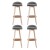 Artiss Dalvey 4x Bar Stools Grey Linen Upholstered, Padded Seat, Wooden Frame, 69cm, Rope Footrest, 360° Swivel Artiss Dalvey 4x Bar Stools Grey Linen Upholstered, Padded Seat, Wooden Frame, 69cm, Rope Footrest, 360° Swivel