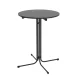 Gardeon Outdoor Bar Table Round Folding 109cm Black Steel Frame Weather-Resistant Desk Patio Furniture