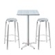 Gardeon 3-Piece Outdoor Bar Set - Adjustable Aluminium Bistro Table & Stools, Rust & UV-Resistant, Indoor/Outdoor Use
