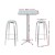 Gardeon 3-Piece Outdoor Bar Set - Adjustable Aluminium Bistro Table & Stools, Rust & UV-Resistant, Indoor/Outdoor Use