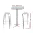 Gardeon 3-Piece Outdoor Bar Set - Adjustable Aluminium Bistro Table & Stools, Rust & UV-Resistant, Indoor/Outdoor Use