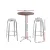 Gardeon 3-Piece Outdoor Bar Set: Adjustable Aluminium Stools & Wooden Bistro Table, Rust & UV Resistant, Easy Assembly