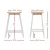 Artiss 2x Bar Stools, Pinewood Legs, 64cm Seat Height, Pine & White, Stylish & Durable Design, 150kg Capacity