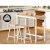 Artiss 2x Bar Stools, Pinewood Legs, 64cm Seat Height, Pine & White, Stylish & Durable Design, 150kg Capacity