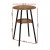Artiss Industrial Bar Table with 2-Tier Organiser, Weather-Resistant MDF Top, Steel Frame, 55x68x95cm, Rustic Brown