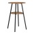Artiss Industrial Bar Table with 2-Tier Organiser, Weather-Resistant MDF Top, Steel Frame, 55x68x95cm, Rustic Brown