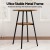 Artiss Industrial Bar Table with 2-Tier Organiser, Weather-Resistant MDF Top, Steel Frame, 55x68x95cm, Rustic Brown