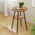 Artiss Industrial Bar Table with 2-Tier Organiser, Weather-Resistant MDF Top, Steel Frame, 55x68x95cm, Rustic Brown
