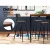 Artiss 2x Bar Stools - Vintage Metal Chairs with Removable Backrest, Industrial Design, 45x45x100cm, Dark Brown/Black