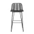 Gardeon 2 Piece Outdoor Wicker Bar Stools - Black, Steel Frame, UV-Resistant, 41x50x92cm, 150kg Capacity,