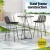 Gardeon 2 Piece Outdoor Wicker Bar Stools - Black, Steel Frame, UV-Resistant, 41x50x92cm, 150kg Capacity,