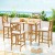 Gardeon 5-Piece Acacia Wood Outdoor Bar Set with Cushions, Parasol Hole, Seats 4 - Perfect for Patio or Indoor Use