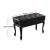 Alpha Adjustable Height Piano Bench Stool with Storage, Solid Oak Frame, PU Leather Seat, 75x34x47cm, Black