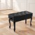 Alpha Adjustable Height Piano Bench Stool with Storage, Solid Oak Frame, PU Leather Seat, 75x34x47cm, Black