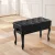 Alpha Adjustable Height Piano Bench Stool with Storage, Solid Oak Frame, PU Leather Seat, 75x34x47cm, Black