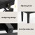 Alpha Adjustable Piano Bench Stool - Solid Oak, PU Leather, Storage, Anti-Slip Legs, 75x34x47cm, Black Finish