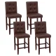 Artiss 4x Ada Brown Bar Stools - Ergonomic PU Leather, High Backrest, Rubber Wood Frame, 120kg Capacity, Easy Assembly Artiss 4x Ada Brown Bar Stools - Ergonomic PU Leather, High Backrest, Rubber Wood Frame, 120kg Capacity, Easy Assembly