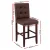 Artiss 4x Ada Brown Bar Stools - Ergonomic PU Leather, High Backrest, Rubber Wood Frame, 120kg Capacity, Easy Assembly
