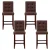 Artiss 4x Ada Brown Bar Stools - Ergonomic PU Leather, High Backrest, Rubber Wood Frame, 120kg Capacity, Easy Assembly