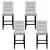 Artiss 4x Ada Grey Bar Stools - Faux Linen Upholstery, 67cm Seat, Rubber Wood Frame, High Back, Anti-Slip Protectors