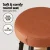 Artiss 2x Round PU Leather Bar Stools - Brown, 76cm, Metal Frame, Thick Foam Padding, Modern Kitchen Dining Chairs