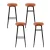 Artiss 4x Lane Brown Bar Stools - Round PU Leather, Metal Frame, 76cm High, Anti-Slip, Thick Foam, Easy Assembly Artiss 4x Lane Brown Bar Stools - Round PU Leather, Metal Frame, 76cm High, Anti-Slip, Thick Foam, Easy Assembly