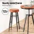 Artiss 4x Lane Brown Bar Stools - Round PU Leather, Metal Frame, 76cm High, Anti-Slip, Thick Foam, Easy Assembly Artiss 4x Lane Brown Bar Stools - Round PU Leather, Metal Frame, 76cm High, Anti-Slip, Thick Foam, Easy Assembly