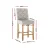 Artiss Bar Stools Set of 2, Linen Upholstered, Beige, 103cm High, Elegant Tufted Design with Nail-Head Trim