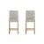 Artiss Bar Stools Set of 2, Linen Upholstered, Beige, 103cm High, Elegant Tufted Design with Nail-Head Trim