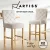 Artiss Bar Stools Set of 2, Linen Upholstered, Beige, 103cm High, Elegant Tufted Design with Nail-Head Trim