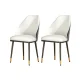 Artiss Dining Chairs Set of 2 - Beige & Black, PU Leather, Steel Legs, 150kg Capacity, 1-Year Warranty