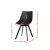 Artiss Dining Chairs Set of 2, Black PU Leather, Steel Legs, Cushioned Back, 53x46x86cm, 150kg Capacity, Modern Design
