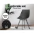 Artiss Dining Chairs Set of 2, Black PU Leather, Steel Legs, Cushioned Back, 53x46x86cm, 150kg Capacity, Modern Design