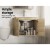 Cefito Vanity Unit with Basin, Oak Finish, 600mm, Nano-Glazed Ceramic, Modern Bathroom Cabinet, Easy Install