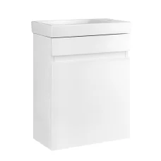 Cefito 400mm Vanity Unit with Crystalline Ceramic Basin, High Gloss MDF, Eco-Friendly, Anti-Scratch, Easy Install