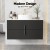 Cefito 900mm Wall Hung Vanity Unit, Black Timber Front, Carrara Stone Top, Soft-Close Drawers, Bathroom Cabinet Cefito 900mm Wall Hung Vanity Unit, Black Timber Front, Carrara Stone Top, Soft-Close Drawers, Bathroom Cabinet