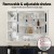 Cefito 100cm Bathroom Mirror Cabinet White Wall Mounted Vanity, Medicine Storage, 15mm MDF, Adjustable Shelves