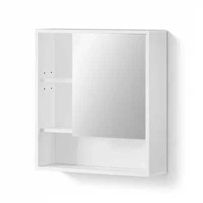 Cefito Modern Wall Mounted Bathroom Mirror Cabinet, 560mm White, Adjustable Shelves, Water-Resistant PB Melamine