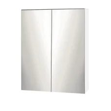 Cefito 600x720mm White Bathroom Mirror Cabinet, High Gloss MDF, Twin Doors, Adjustable Shelves, Eco-Friendly Design
