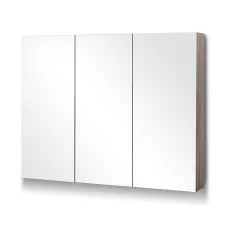 Cefito Bathroom Mirror Cabinet, MDF, Natural Oak, 900x720mm, Eco-Friendly, Soft-Close Doors, Adjustable Shelves